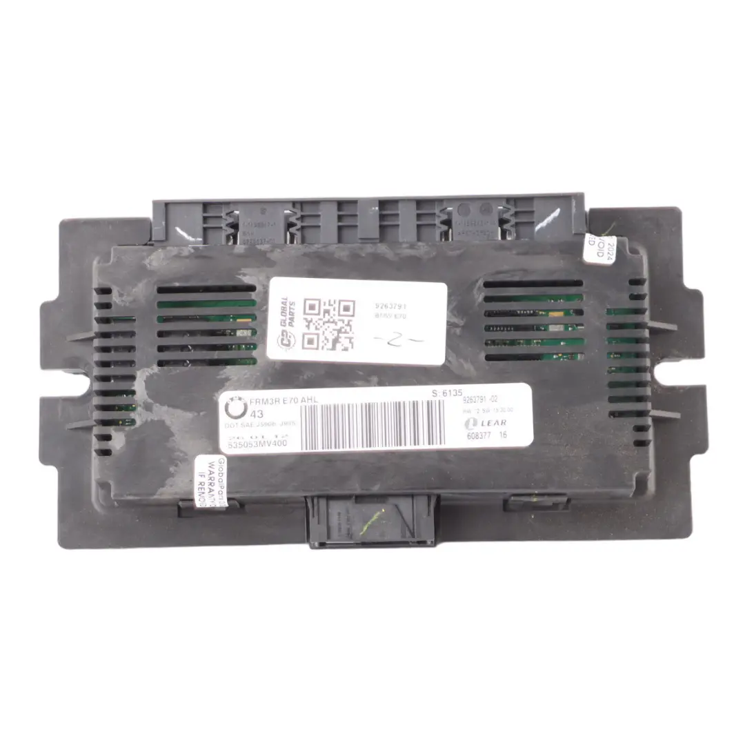 Footwell Light Module Control Unit ECU FRM II AHL Lear to BMW X5 E70 with Part number 9263791 BMW X5 E70 Footwell Light Module Control Unit ECU FRM II AHL Lear - SKU 9263791 - Part number 9263791