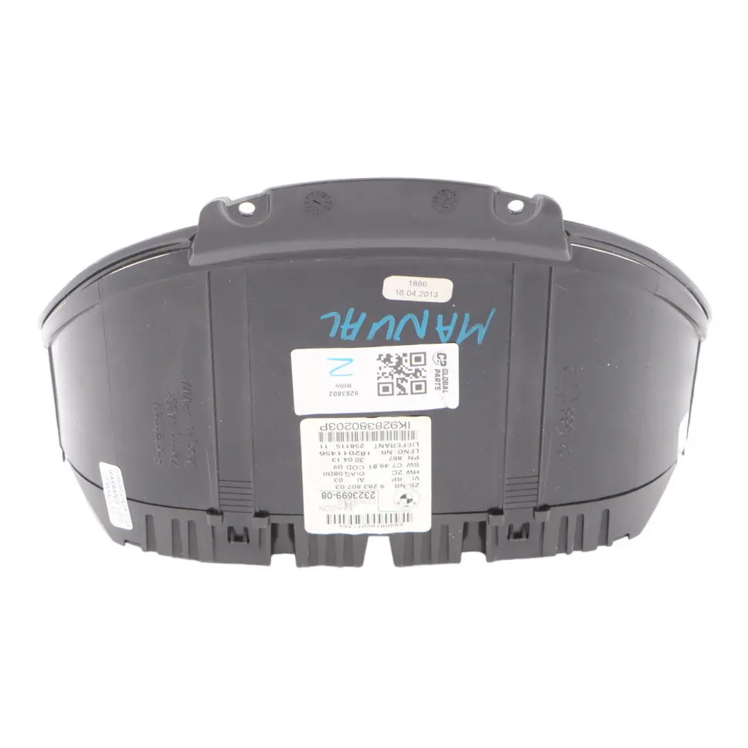 Instrument Cluster BMW E81 E87 E88 Diesel Speedo Clocks Meter Manual - SKU rhd-9283802 - Part number 9283802