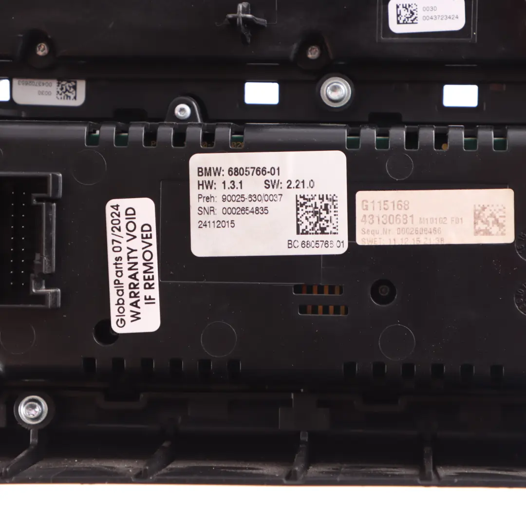 BMW F10 F11 Klima Anlage A/C Climate Control Radio Schaltereinheit Panel 9241239 - SKU 9328424-8 - Teilenummer 9328424