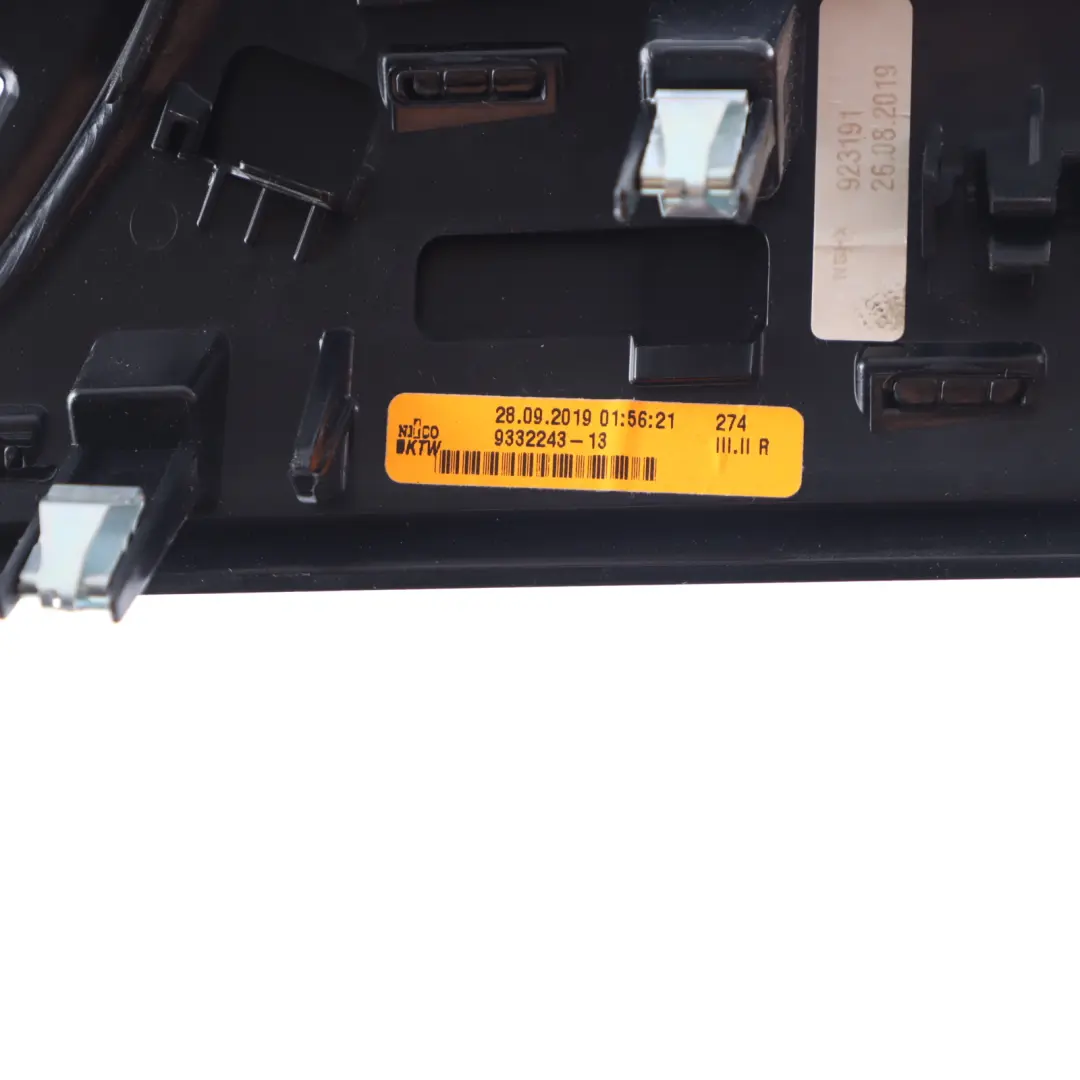  Dashboard Trim BMW X2 F39 Passenger Side Instrument Panel Cover Perlglanz Chrome - SKU RHD-9332243 - Part number 9332243