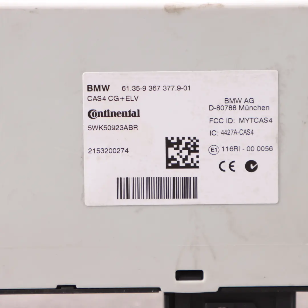 CAS 4 Car Acess System Control Module Unit ECU CAS4 CG+ELV to BMW F10 520d with Part number 9367377 BMW F10 520d CAS 4 Car Acess System Control Module Unit ECU CAS4 CG+ELV - SKU 9367377 - Part number 9367377