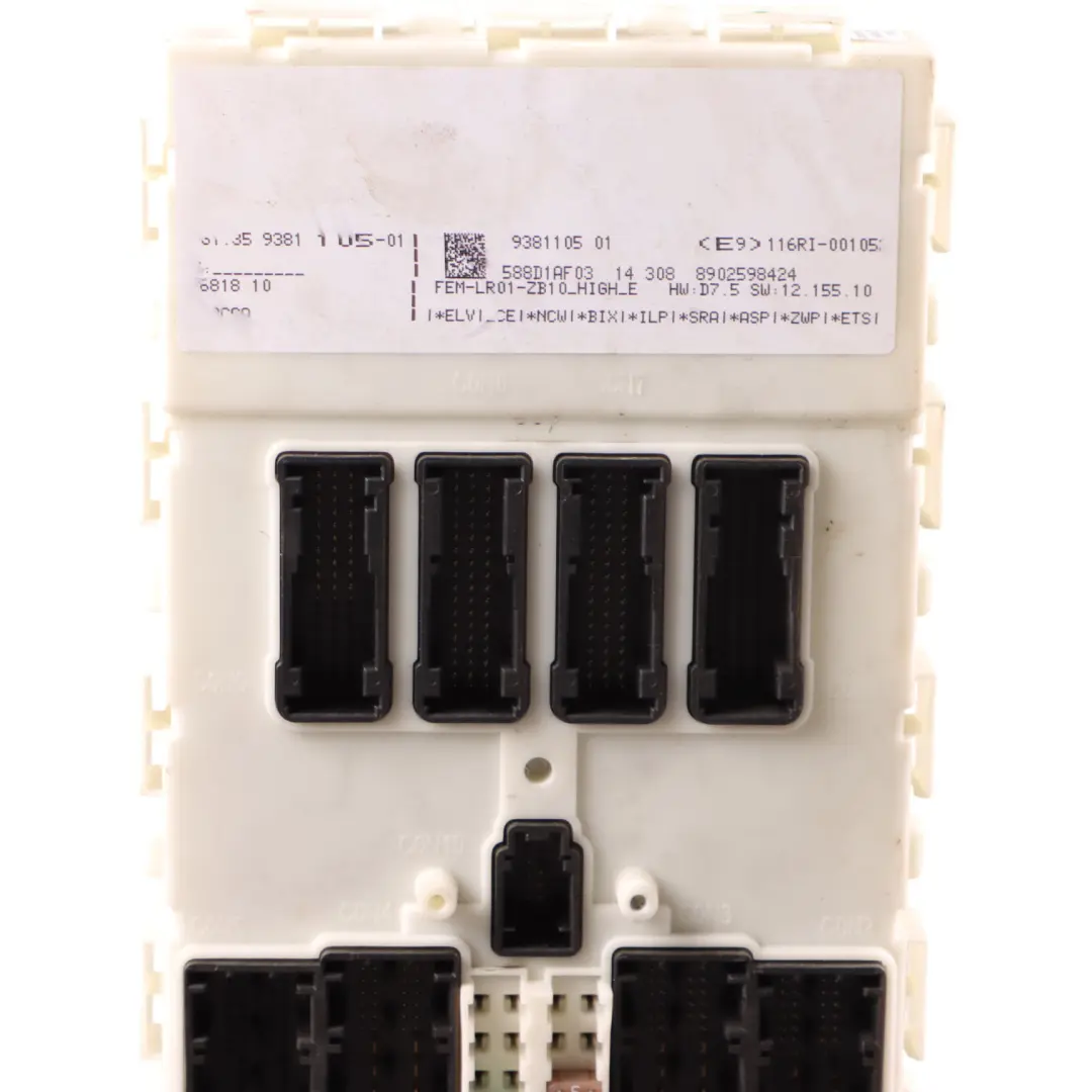 BMW F20 Caja Fusibles Unidad Control SAM Módulo Relé - SKU 9381105 - Número de pieza 9381105