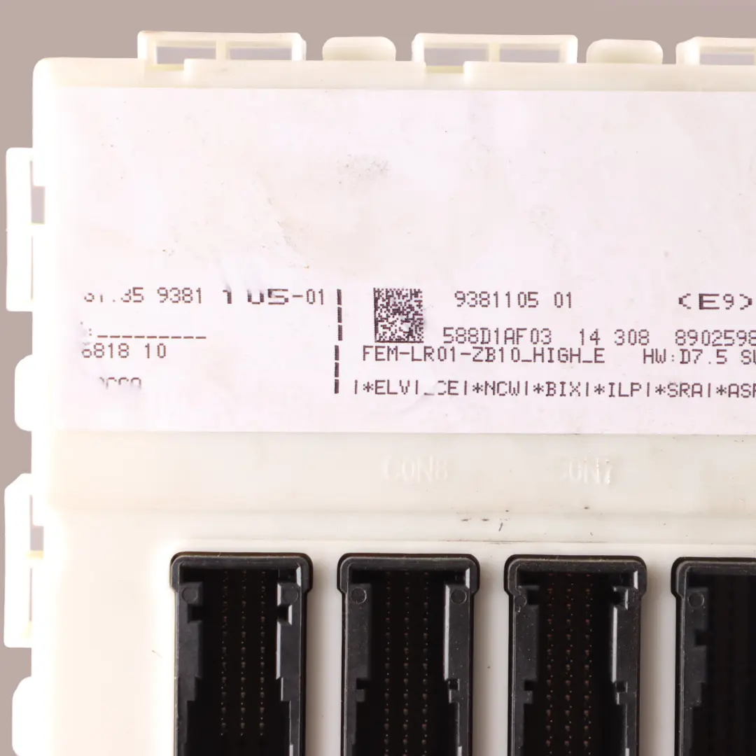 Fuse Box Control Unit SAM Module Relay to BMW F20 with Part number 9381105 BMW F20 Fuse Box Control Unit SAM Module Relay - SKU 9381105 - Part number 9381105