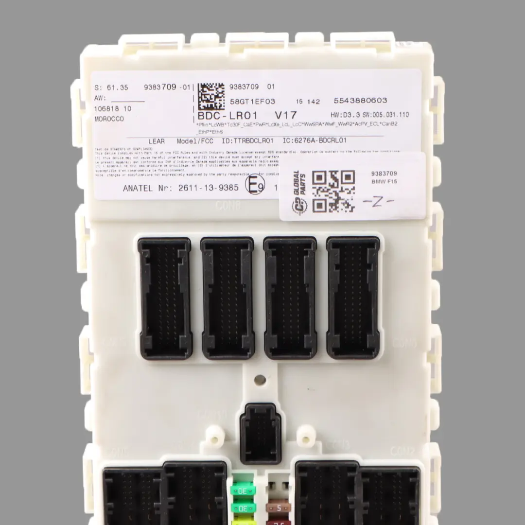 Fuse Box Body Control Module BCM ECU Unit to BMW X5 F15 X6 F16 M Sport with Part number 9383709 BMW X5 F15 X6 F16 M Sport Fuse Box Body Control Module BCM ECU Unit - SKU 9383709 - Part number 9383709