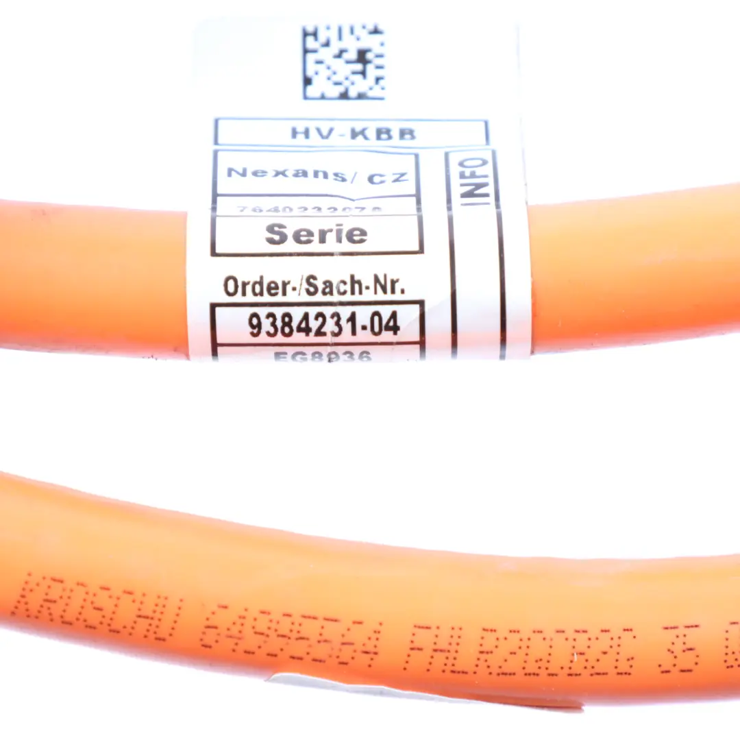 40eX N20 High Voltage Battery Cable Wiring Harness Loom Set to BMW X5 F15 with Part number 9384231 BMW X5 F15 40eX N20 High Voltage Battery Cable Wiring Harness Loom Set - SKU 9384231 - Part number 9384231