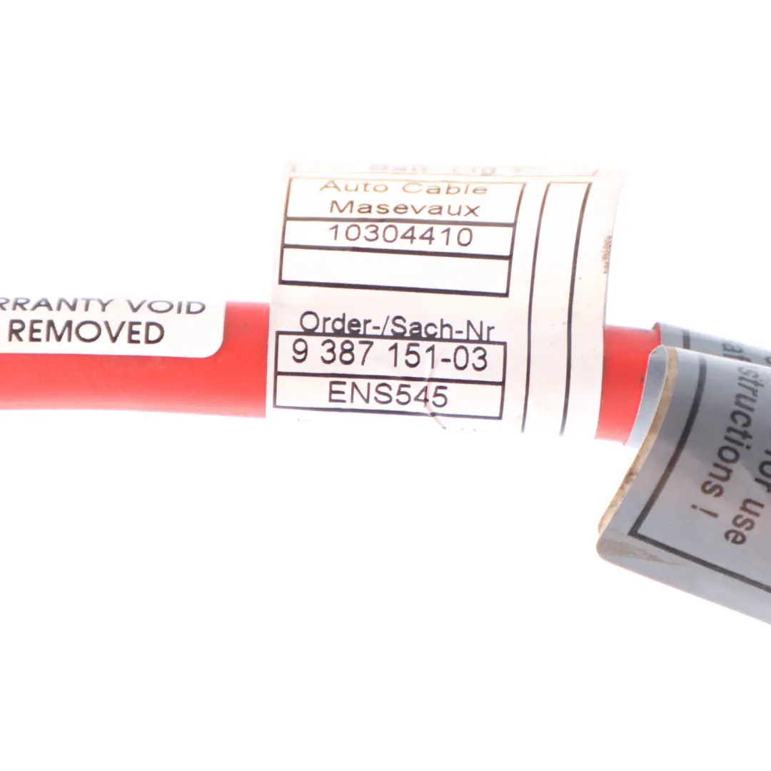 B48X cavo batteria positivo cablaggio unità di avviamento per BMW F30 330e con numero di parte 9387151 BMW F30 330e B48X cavo batteria positivo cablaggio unità di avviamento - SKU 9387151-1 - Numero di parte 9387151