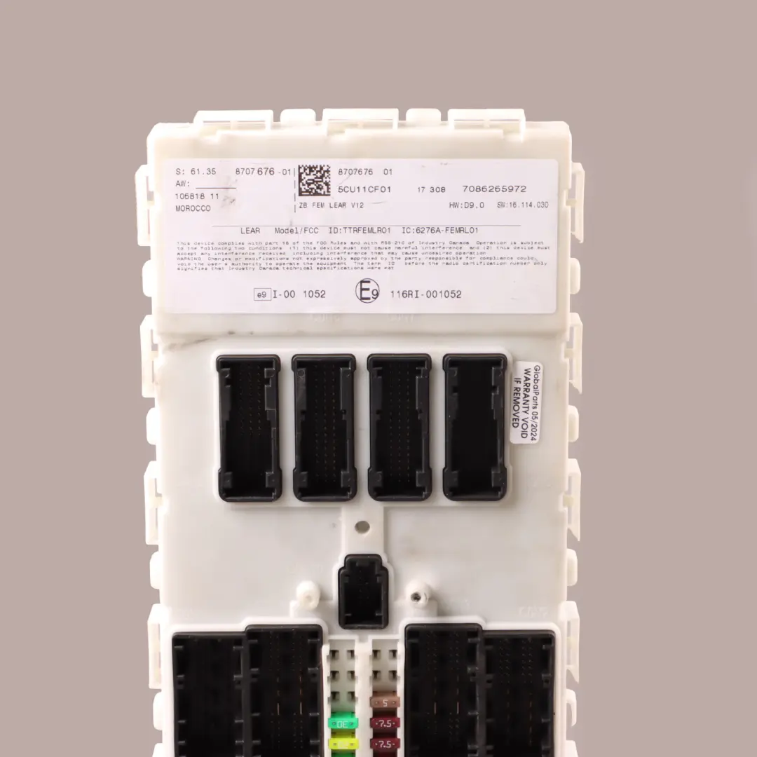 Body Control Comfort Module Unit FEM ECU to BMW F20 F22 F30 F34 F36 with Part number 9438730 BMW F20 F22 F30 F34 F36 Body Control Comfort Module Unit FEM ECU - SKU 9438730 - Part number 9438730