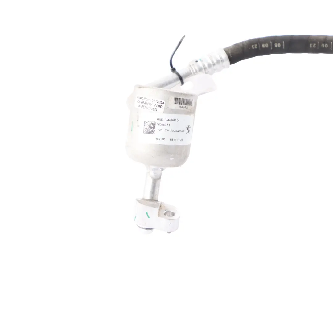 Conditioning Compressor Sensor A/C Hose Pipe Line to BMW i4 G26 Air with Part number 9474787 BMW i4 G26 Air Conditioning Compressor Sensor A/C Hose Pipe Line - SKU 9474787 - Part number 9474787