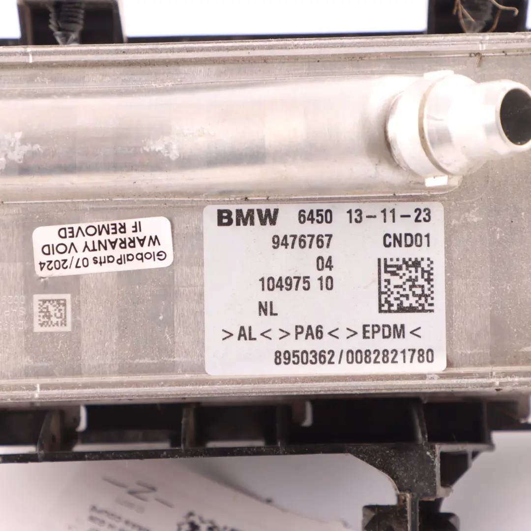 Condenser Air Conditioning A/C Dryer Radiator to BMW i4 G26 with Part number 9476767 BMW i4 G26 Condenser Air Conditioning A/C Dryer Radiator - SKU 9476767 - Part number 9476767