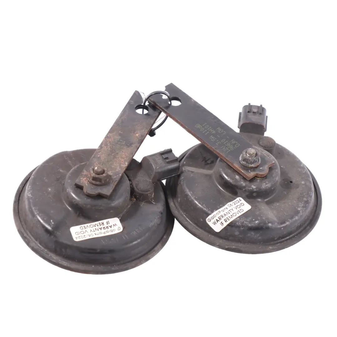 Señal Cuerno Sirena Bajo Alto Tono Set para Hyundai H-1 con número de pieza 96610-4H101 Hyundai H-1 Señal Cuerno Sirena Bajo Alto Tono Set - SKU 96610-4H101 - Número de pieza 96610-4H101