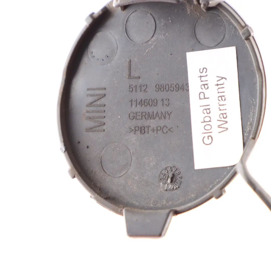 Flap Towing Eye Rear Bumper Light Coffee B19 to Mini Countryman R60 Cover with Part number 9805943 Mini Countryman R60 Cover Flap Towing Eye Rear Bumper Light Coffee B19 - SKU 9805943-LCF - Part number 9805943