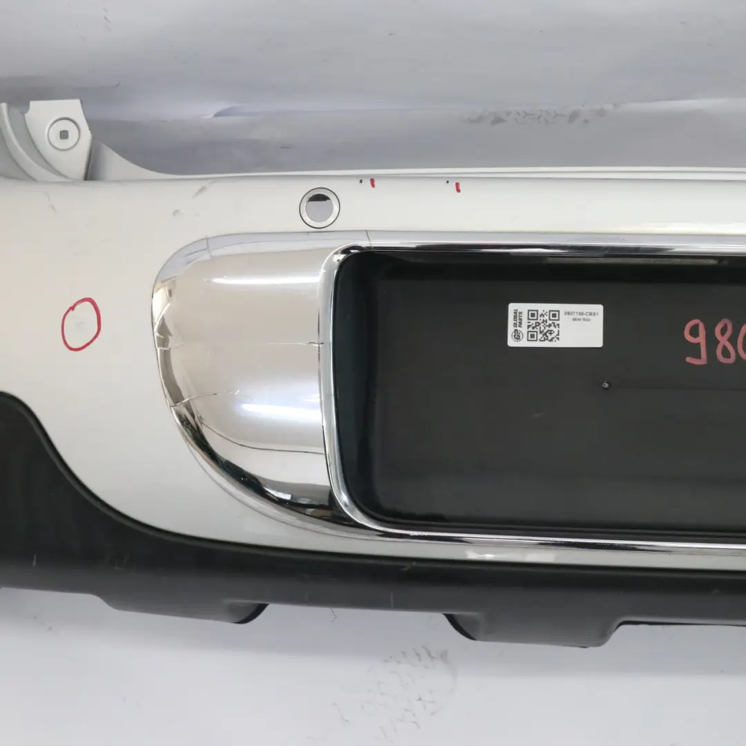 Mini Countryman R60 hintere Stoßstange PDC Zierleiste Crystal Silver - B12 - SKU 9807198-CRS1 - Teilenummer 9807198