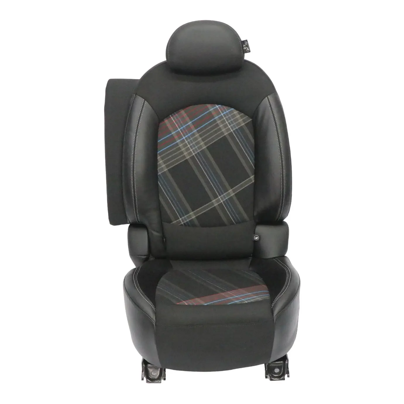 Mini R61 Sport Seat Tela Cuero Hot Cross Carbono Negro Asiento Trasero Izquierdo