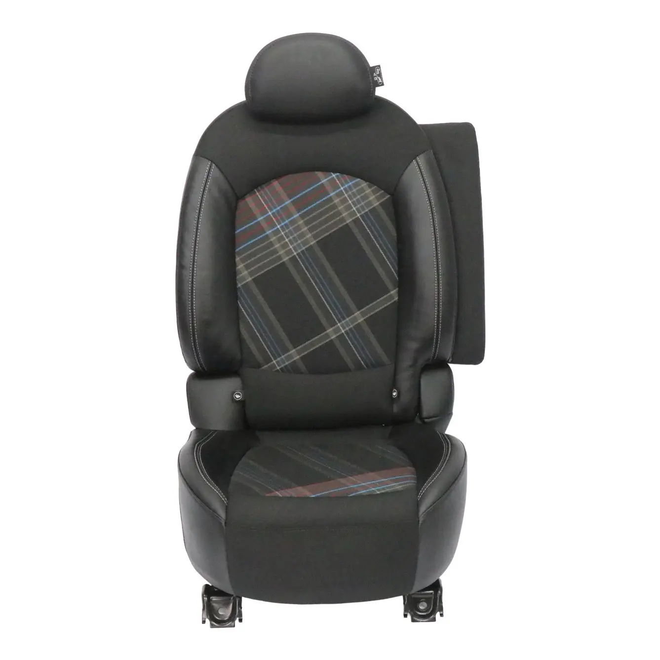 Mini R61 Sport Seat Tela Cuero Hot Cross Carbono Negro Asiento Trasero Derecho