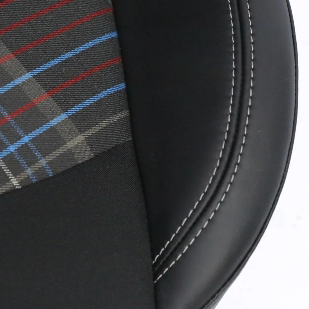 Tela Cuero Hot Cross Carbono Negro Asiento Trasero Derecho para Mini R61 Sport Seat con número de pieza 9810192 Mini R61 Sport Seat Tela Cuero Hot Cross Carbono Negro Asiento Trasero Derecho - SKU 9810192-1 - Número de pieza 9810192