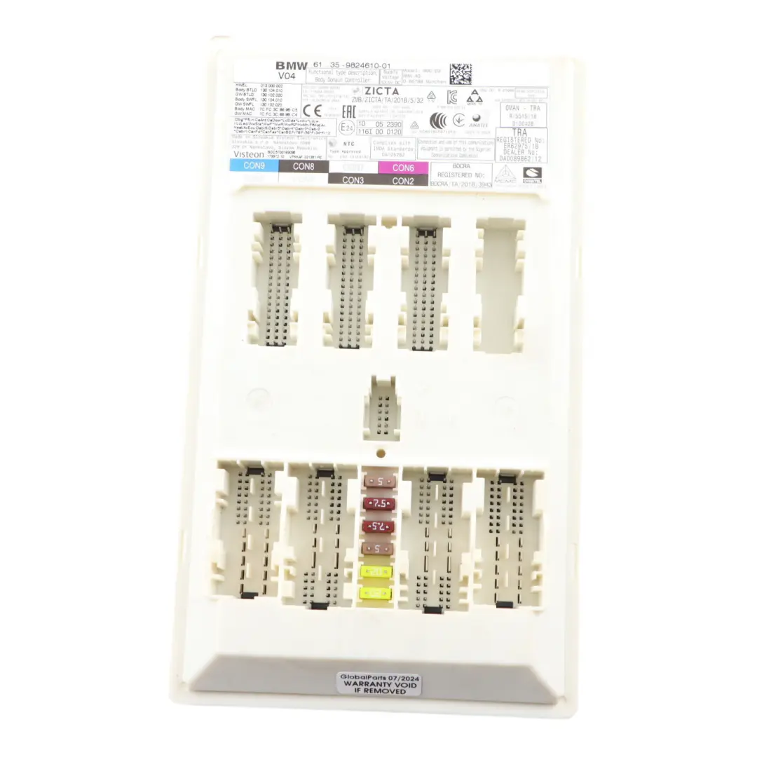 Body Control Module Domain Controller Unit BDC ECU 8725622 to BMW G20 G21 with Part number 9824610 BMW G20 G21 Body Control Module Domain Controller Unit BDC ECU 8725622 - SKU 9824610 - Part number 9824610