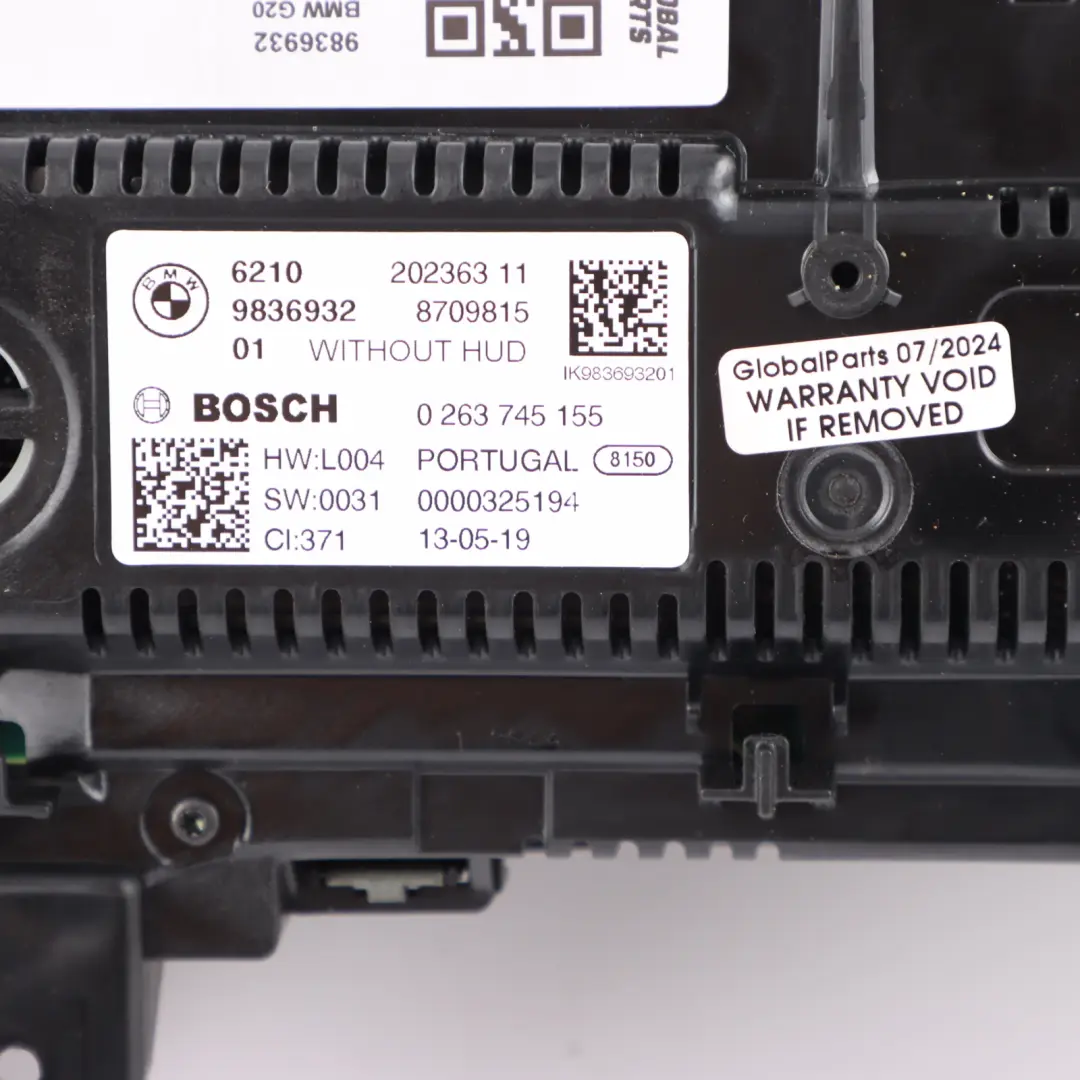 Instrument Cluster Speedo Meter Gauges Automatic to BMW G20 Diesel with Part number 9836932 BMW G20 Diesel Instrument Cluster Speedo Meter Gauges Automatic - SKU rhd-9836932 - Part number 9836932