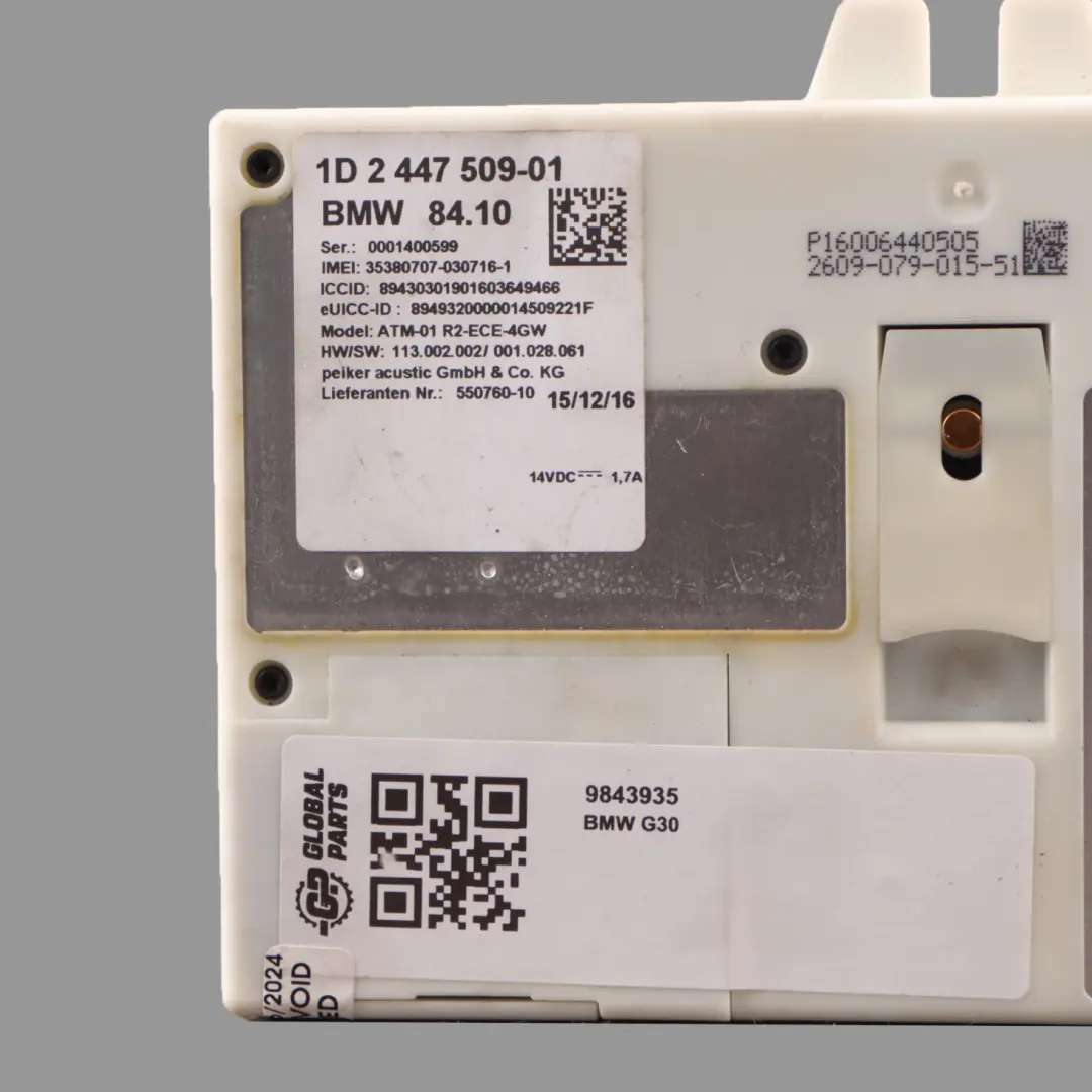 BMW G30 Telematics System Control Unit Module Navigation ATM ECE 4G WLAN - SKU 9843935 - Part number 9843935