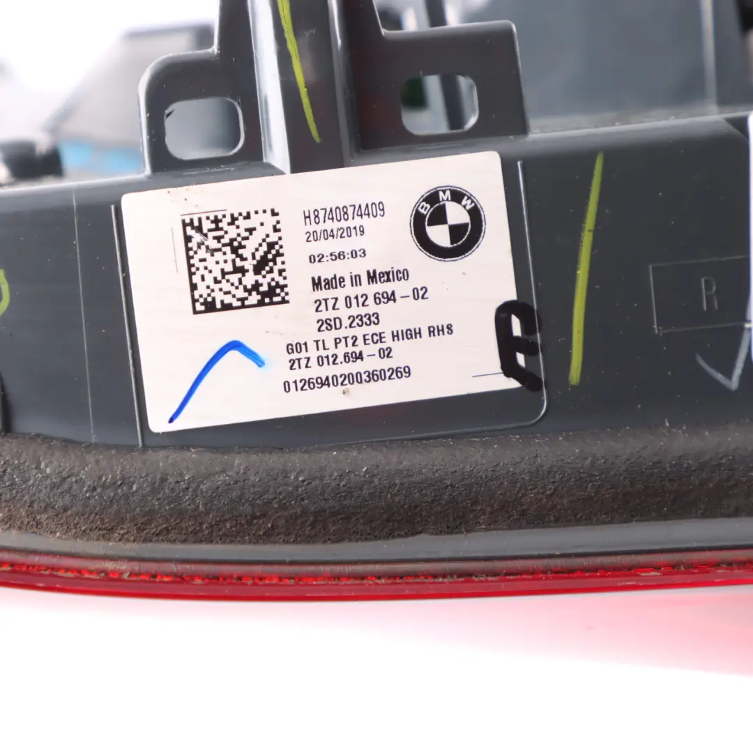 BMW X3 G01 Feu Arrière À LED Couvercle De Coffre Hayon Droit Modèle - SKU 9853378-2 - Numéro de pièce 9853378