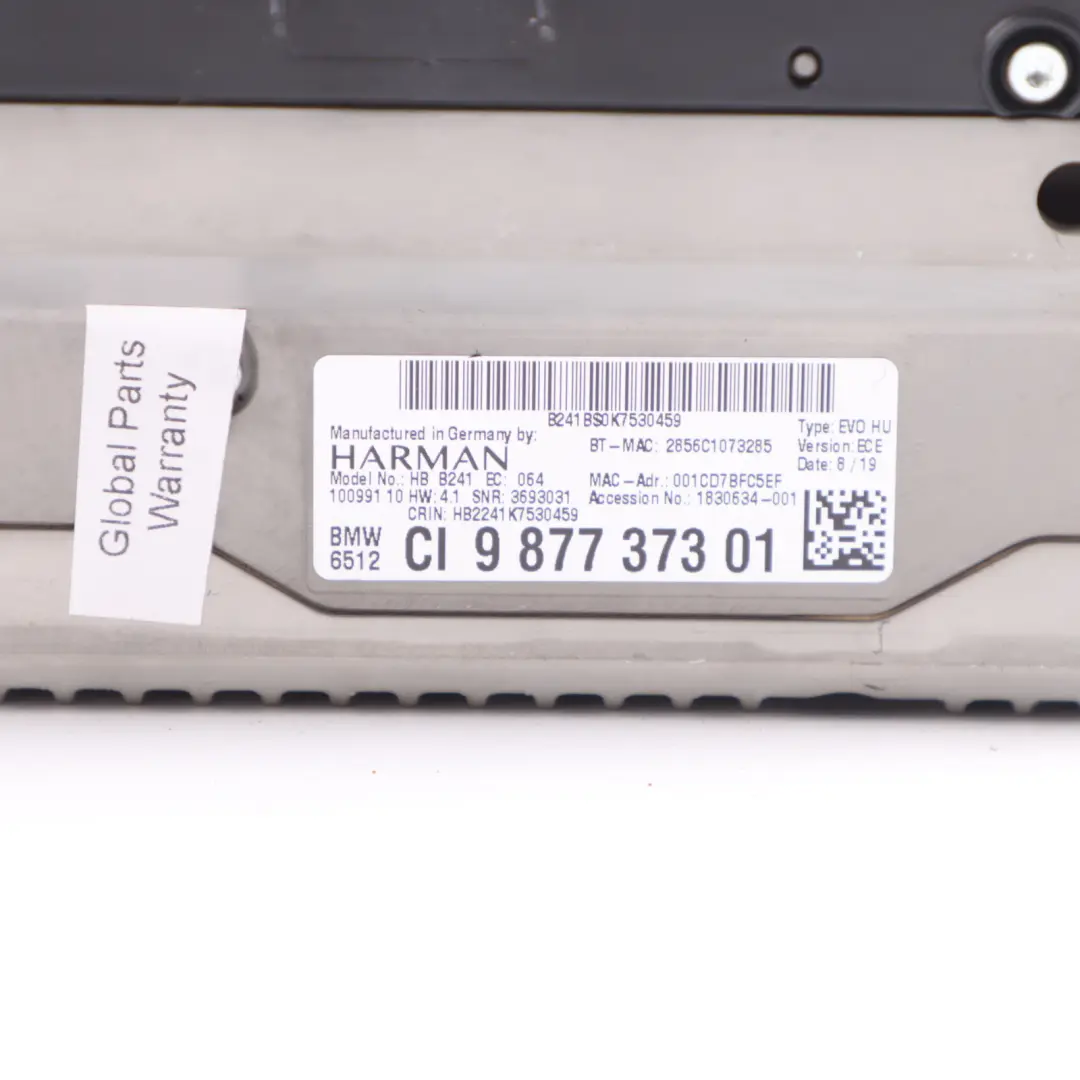 Head Unit BMW F22 F23 X3 F25 F32 F33 F36 Navigation Sat Nav DAB Harman to with Part number 9877373 Head Unit BMW F22 F23 X3 F25 F32 F33 F36 Navigation Sat Nav DAB Harman - SKU 9877373 - Part number 9877373