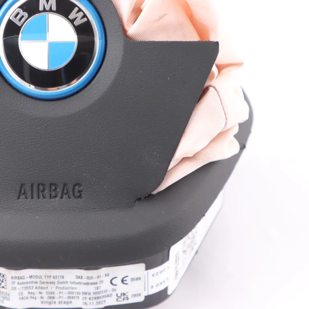 Steering Wheel Air Module Leather Black to BMW i4 G26 Gran Coupe with Part number 9890345 BMW i4 G26 Gran Coupe Steering Wheel Air Module Leather Black - SKU 9890345-2 - Part number 9890345