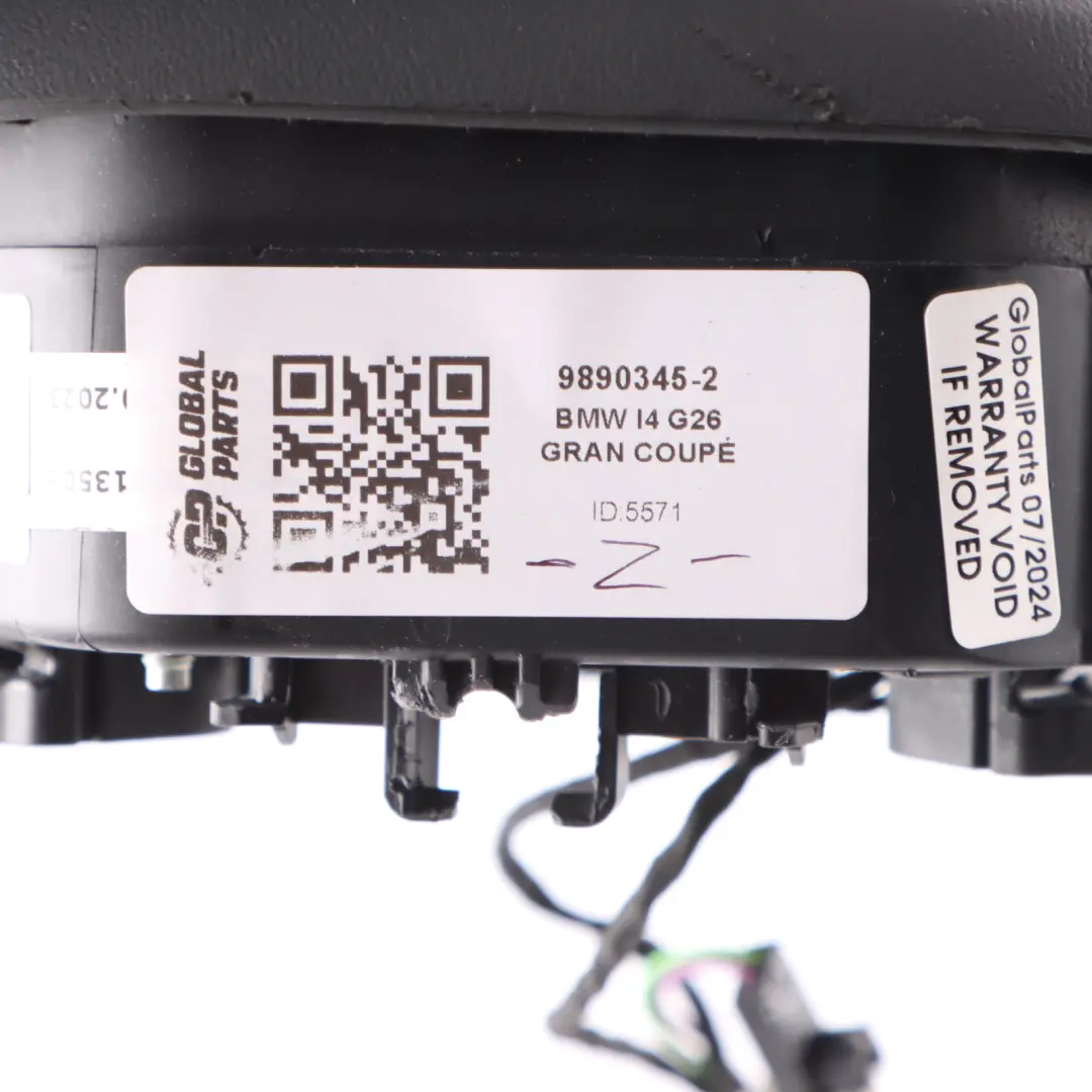 BMW i4 G26 Gran Coupe Steering Wheel Air Module Leather Black - SKU 9890345-2 - Part number 9890345