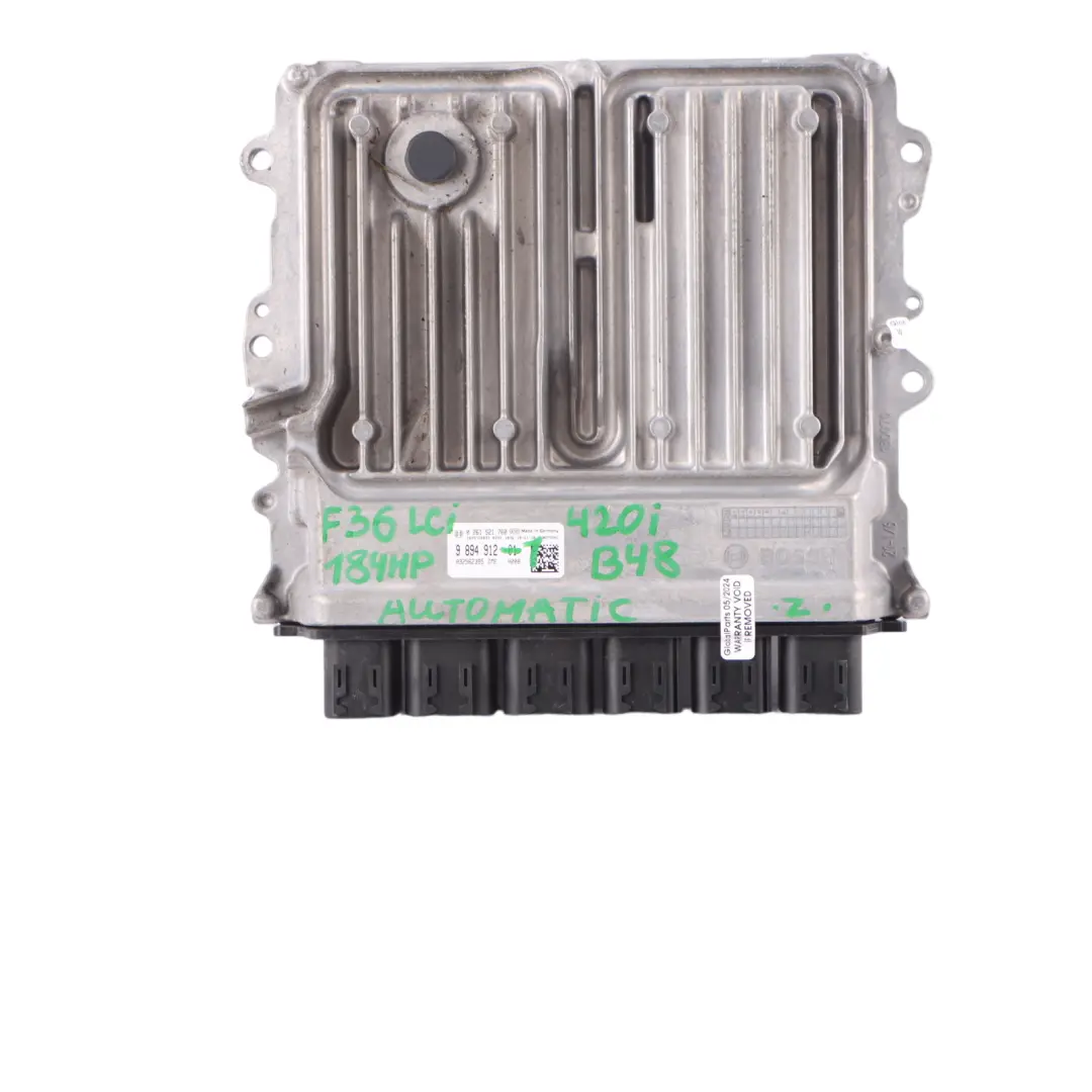 Control Unit ECU Kit DME FEM Key Automatic to BMW F36 LCI 420i B48 Engine with Part number 9894912 BMW F36 LCI 420i B48 Engine Control Unit ECU Kit DME FEM Key Automatic - SKU 9894912-1 - Part number 9894912