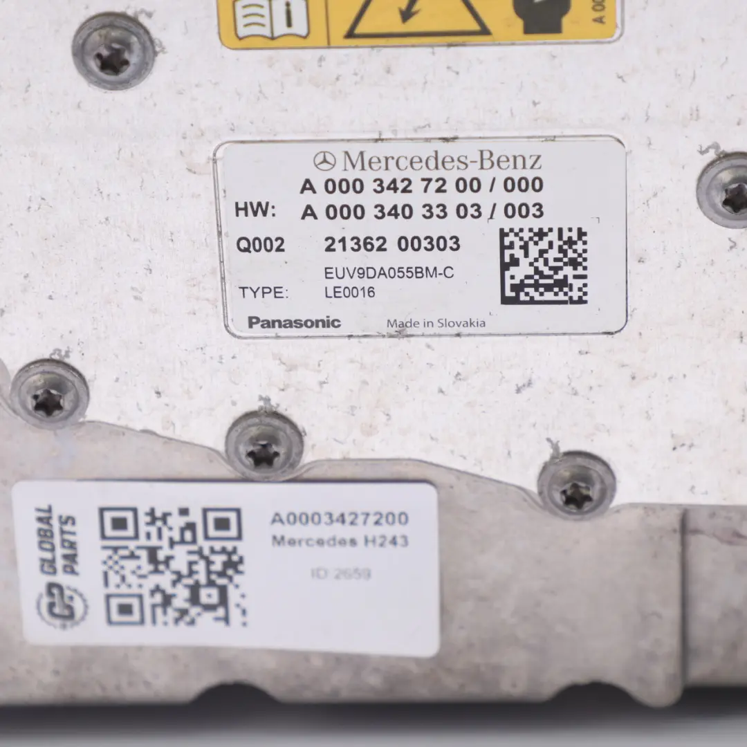 EQA350 H243 4matic Elektrischer Spannungswandler Modul für Mercedes mit Teilenummer A0003427200 Mercedes EQA350 H243 4matic Elektrischer Spannungswandler Modul - SKU A0003427200 - Teilenummer A0003427200