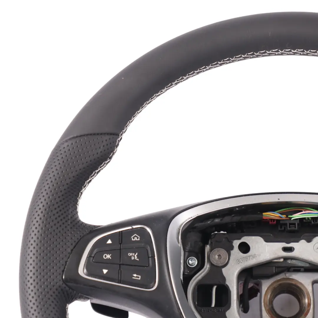 Kierownica NOWA Czarna Skóra Łopatki Multifunkcja do Mercedes W205 C253 o numerze A0004600507 Mercedes W205 C253 Kierownica NOWA Czarna Skóra Łopatki Multifunkcja - SKU A0004600507-2 - Numer Części A0004600507