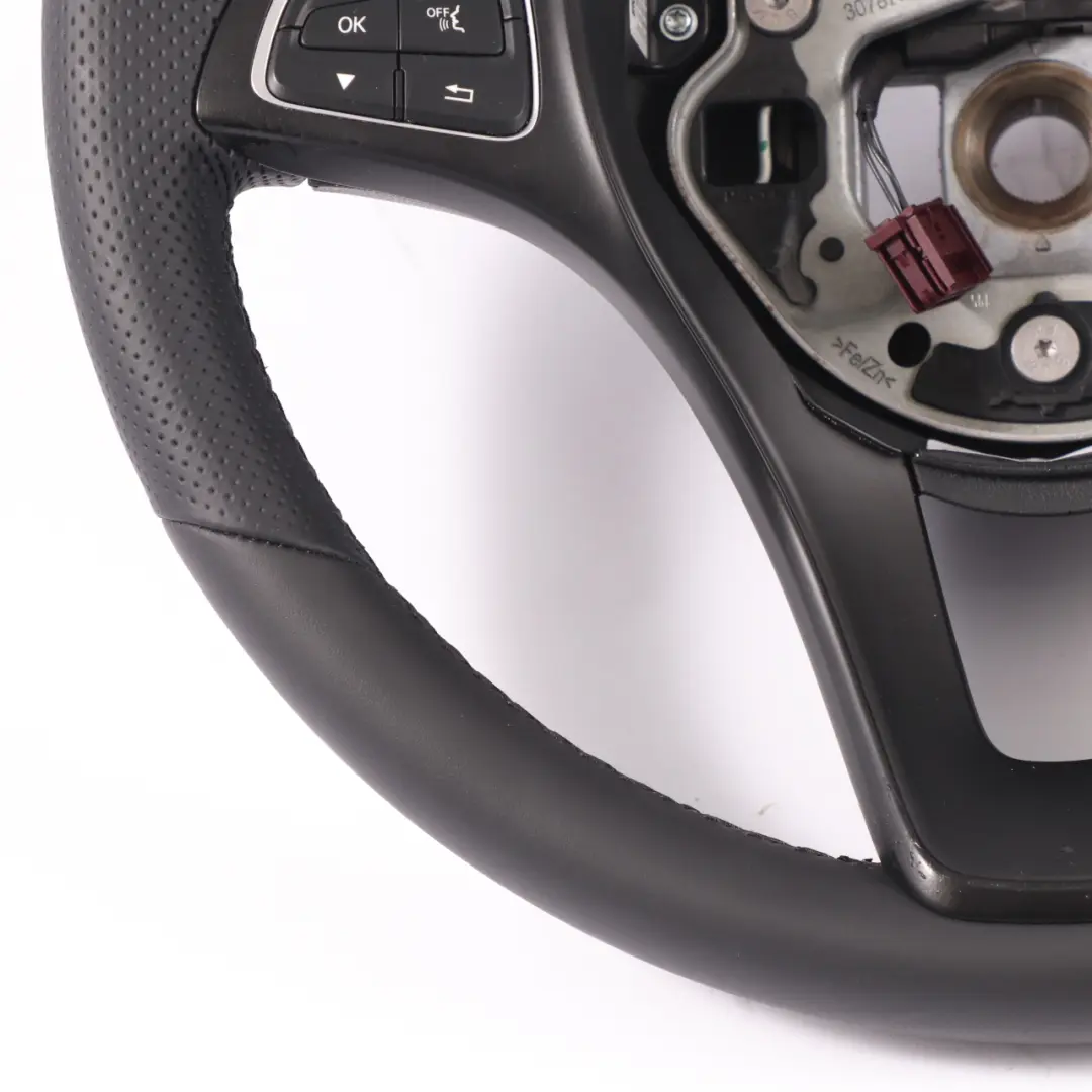 Mercedes W205 Volante NUOVO in Pelle Nera Multifunzione - SKU A0004604903-1 - Numero di parte A0004604903