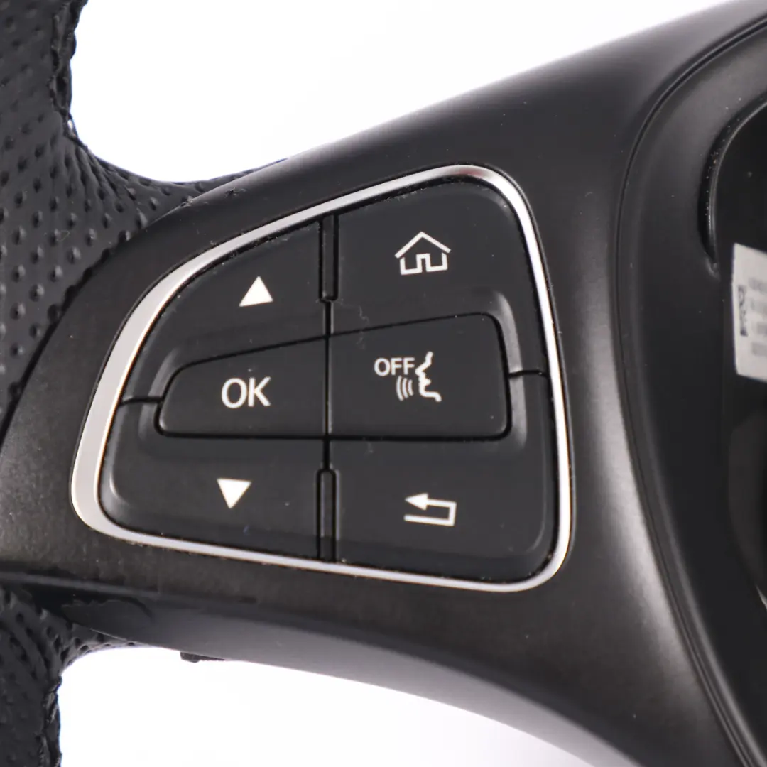 Mercedes W205 Volante NUOVO in Pelle Nera Multifunzione - SKU A0004604903-1 - Numero di parte A0004604903