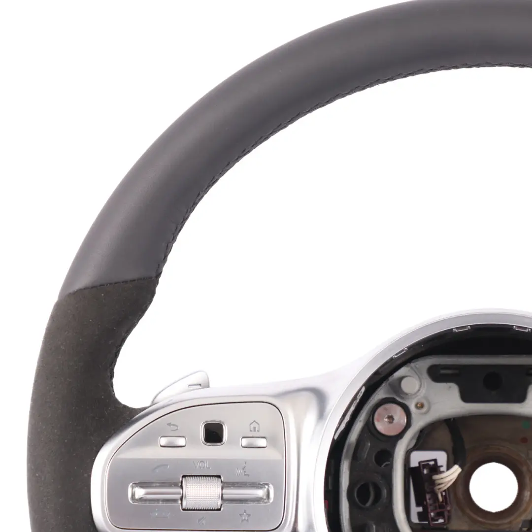  Steering Wheel Mercedes W177 W205 W247 NEW Black Leather Alcantara Paddle Shift - SKU A0004609313-1 - Part number A0004609313