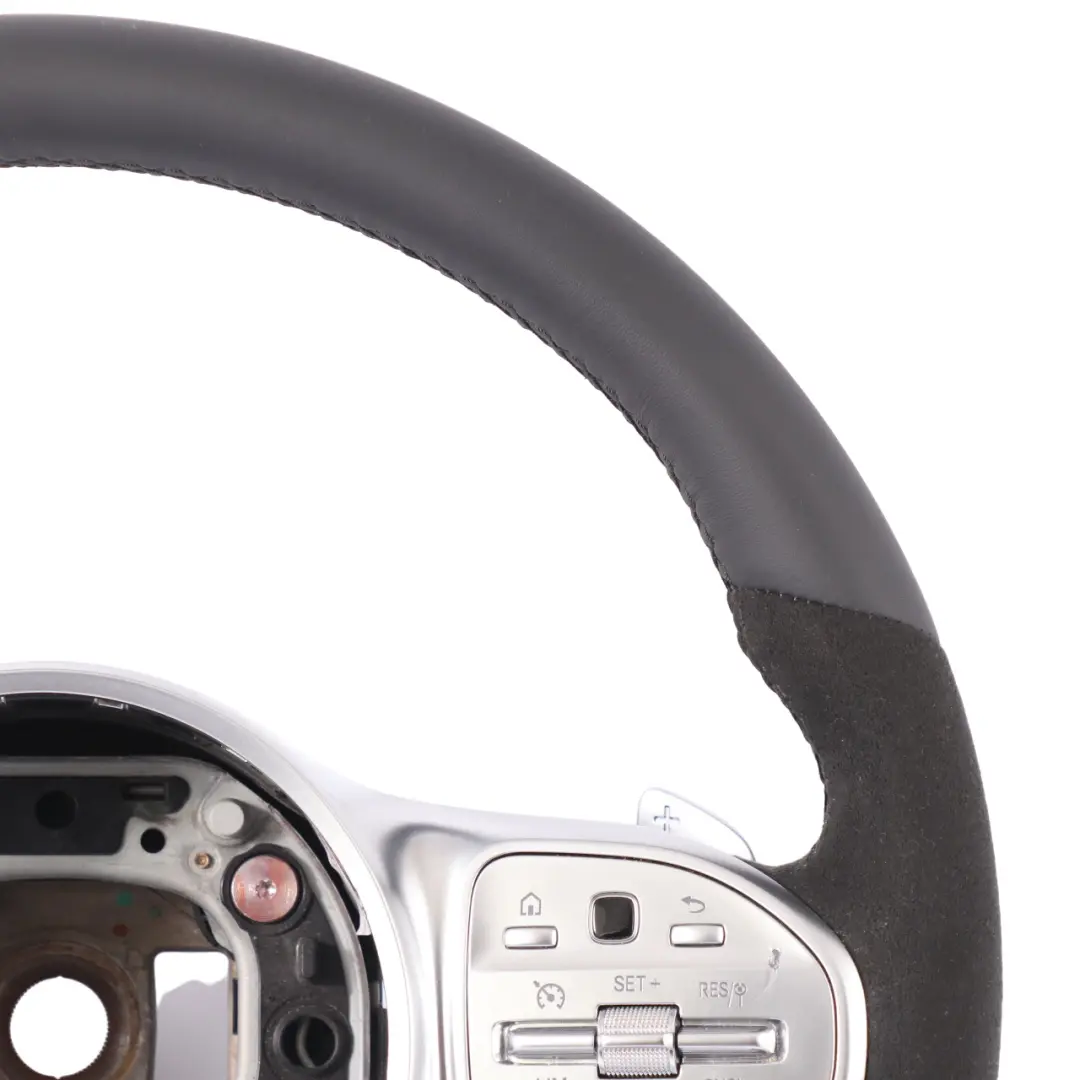  Steering Wheel Mercedes W177 W205 W247 NEW Black Leather Alcantara Paddle Shift - SKU A0004609313-1 - Part number A0004609313