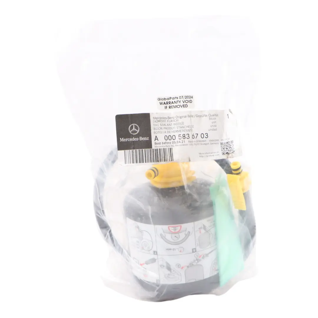 Tyre Sealant Sealer Tirefit Container to Mercedes C117 C118 W177 W205 with Part number A0005836703 Mercedes C117 C118 W177 W205 Tyre Sealant Sealer Tirefit Container - SKU A0005836703 - Part number A0005836703