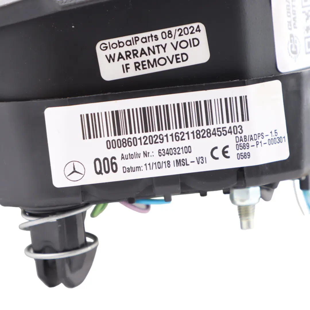 Mercedes W213 C117 Sprinter Air Module Steering Wheel Black DAMAGED - SKU A0008601202-2 - Part number A0008601202