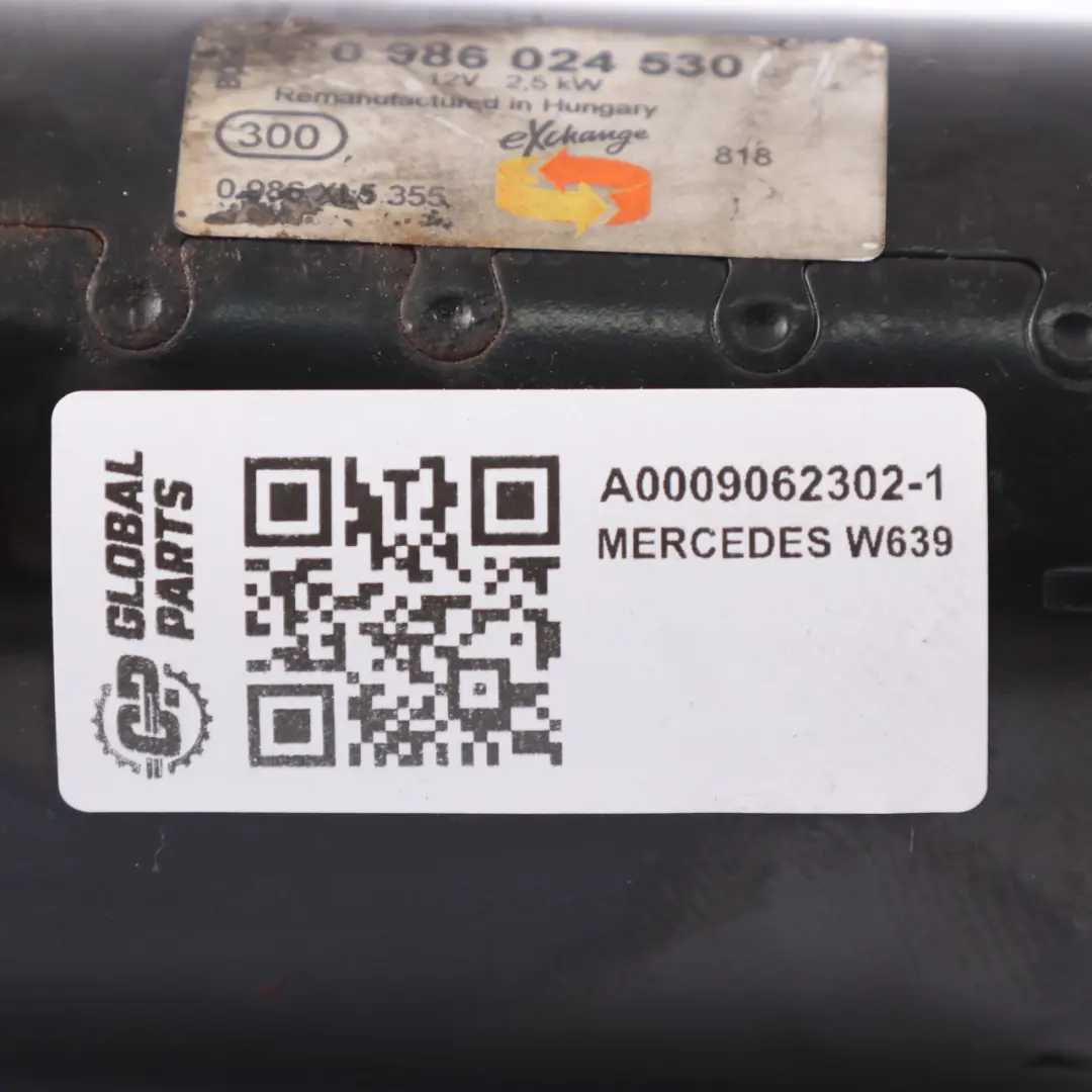 Motorino di avviamento Mercedes W639 W906 Motore Diesel 0986024530 per con numero di parte A0009062302 Motorino di avviamento Mercedes W639 W906 Motore Diesel 0986024530 - SKU A0009062302-1 - Numero di parte A0009062302