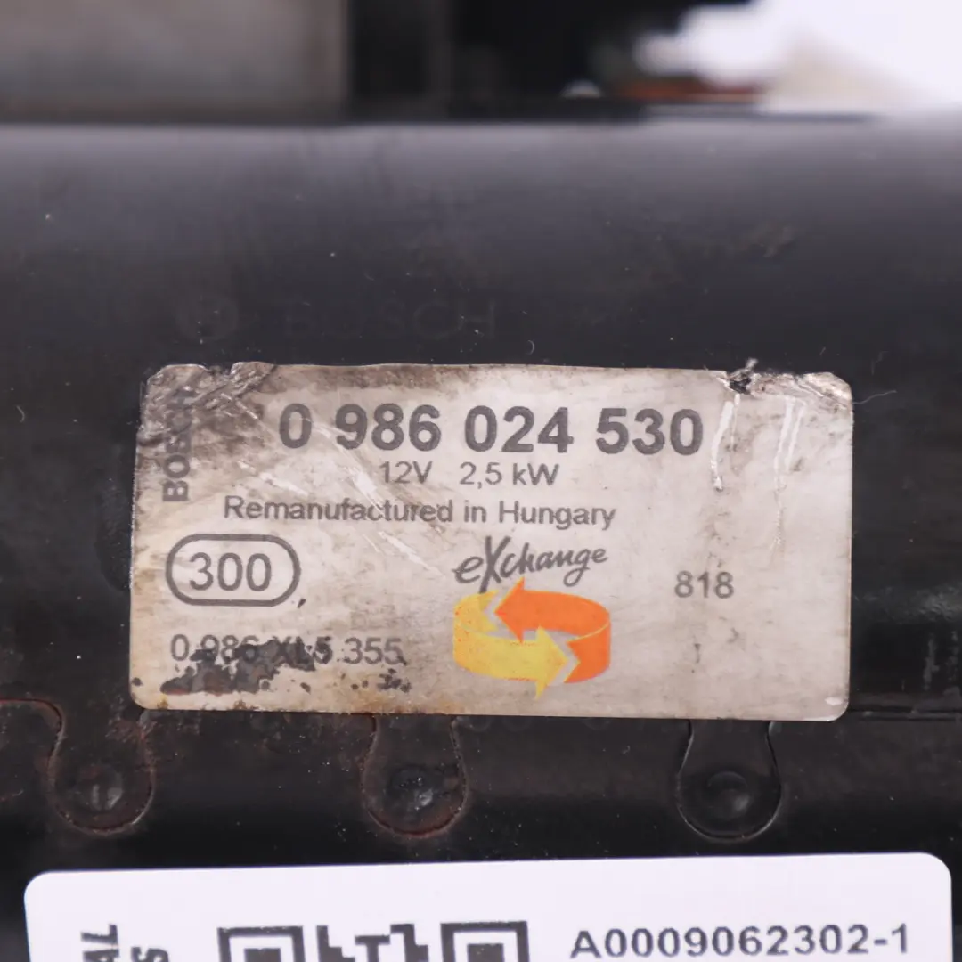 Arranque Motor Diesel Mercedes W639 W906 0986024530 para Motor de con número de pieza A0009062302 Motor de Arranque Motor Diesel Mercedes W639 W906 0986024530 - SKU A0009062302-1 - Número de pieza A0009062302