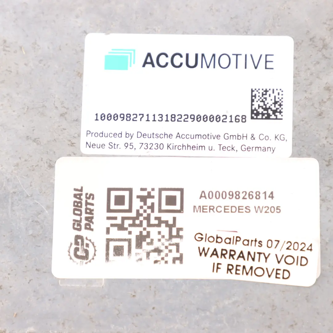 Mercedes W205 Starter Battery ACCUMOTIVE Control Unit Module A0009827113 - SKU A0009826814 - Part number A0009826814
