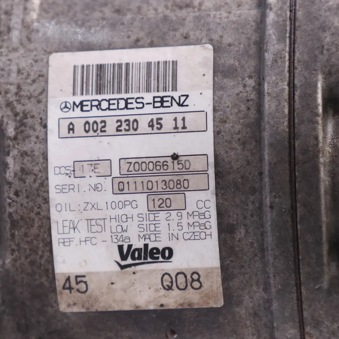 Mercedes W204 Sprężarka Klimatyzacji - SKU A0022304511 - Numer Części A0022304511