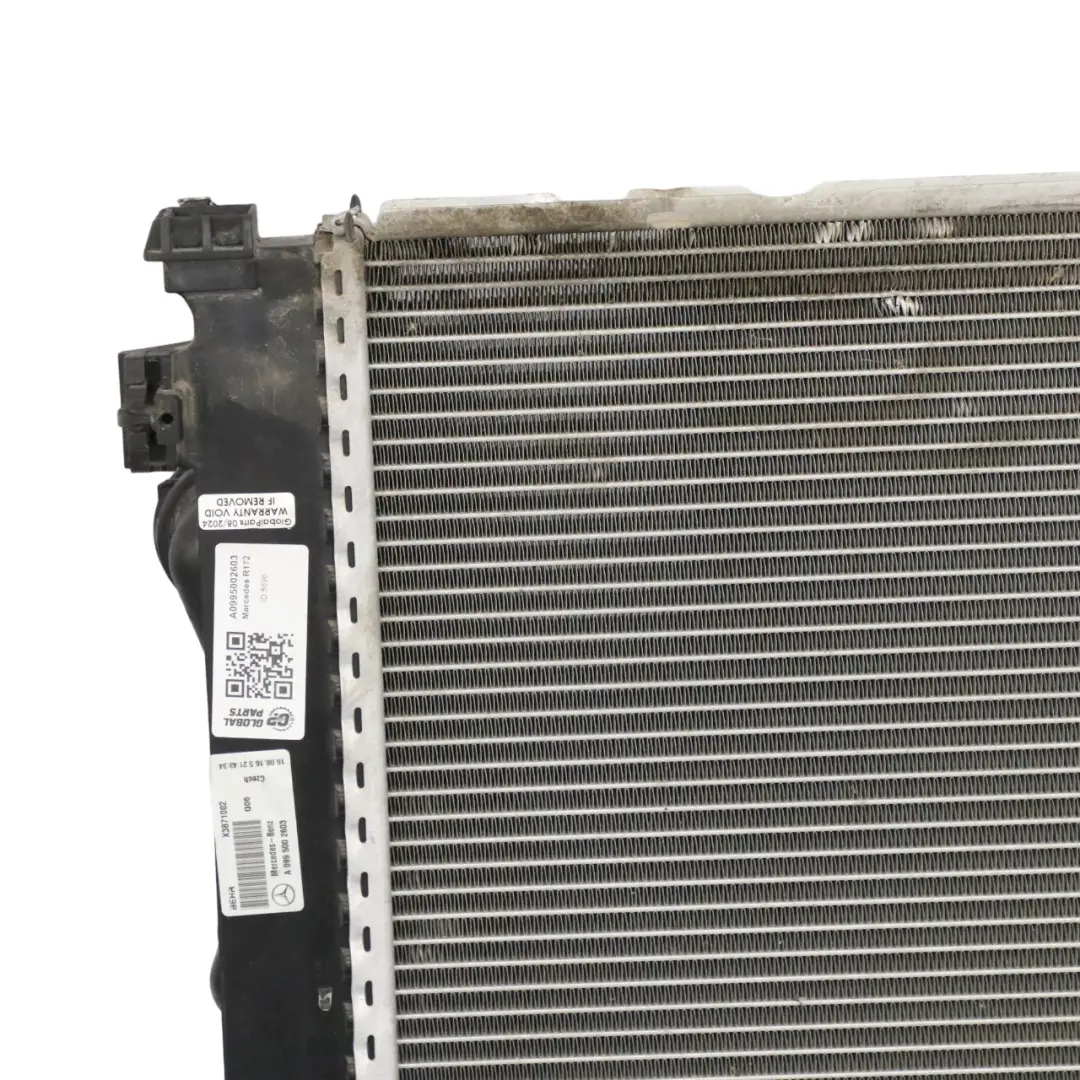 Cooling Radiator Mercedes W204 W207 SLK R172 Water Coolant to Engine with Part number A0995002603 Engine Cooling Radiator Mercedes W204 W207 SLK R172 Water Coolant - SKU A0995002603 - Part number A0995002603