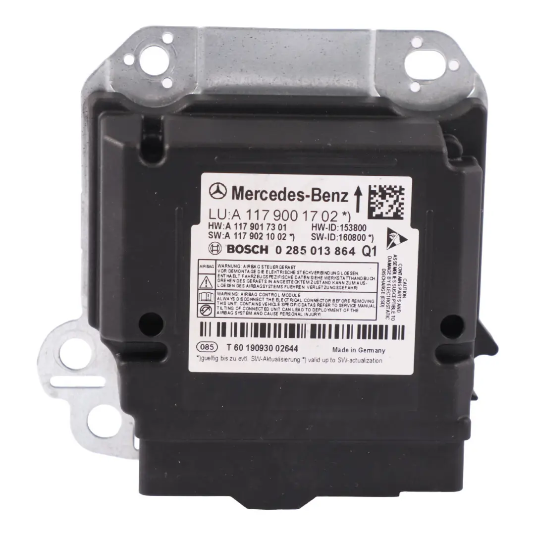 Innenraum SRS Air Modul Sicherheitsgurtstraffer für Mercedes GLA X156 mit Teilenummer A1179001702 Mercedes GLA X156 Innenraum SRS Air Modul Sicherheitsgurtstraffer - SKU A1179001702 - Teilenummer A1179001702