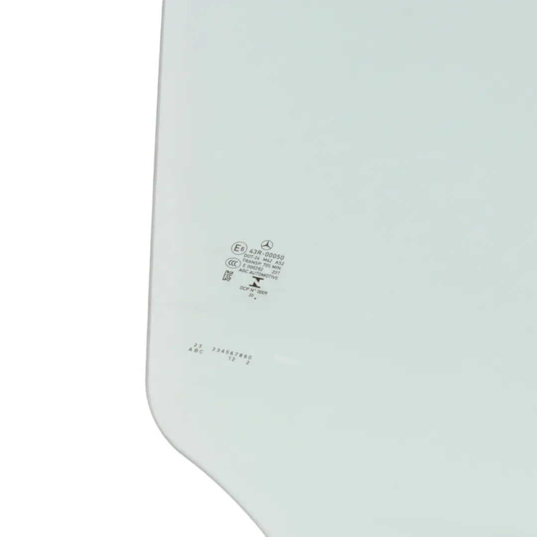 Cristal Puerta Delantera Derecha Acristalamiento AS2 para Mercedes C118 con número de pieza A1187250200 Mercedes C118 Cristal Puerta Delantera Derecha Acristalamiento AS2 - SKU A1187250200 - Número de pieza A1187250200