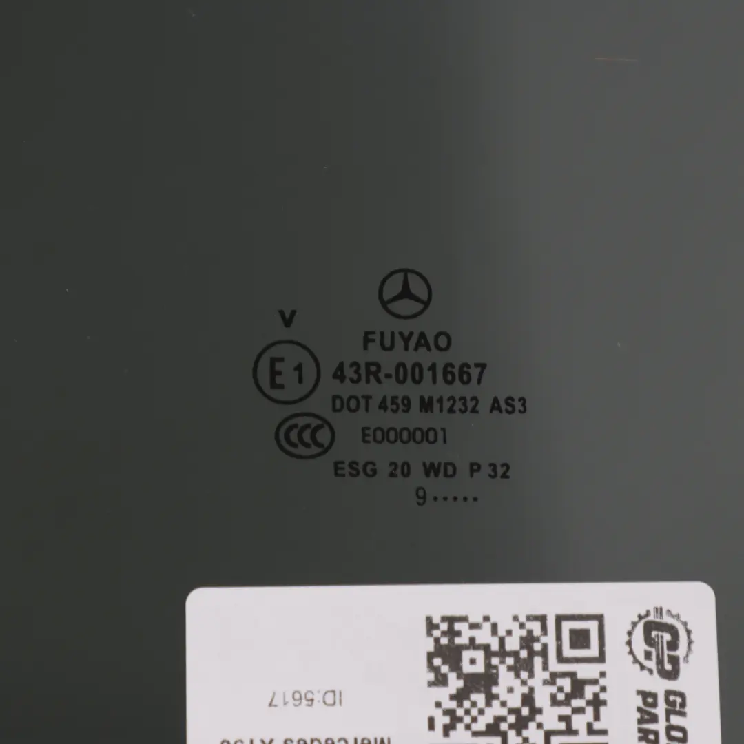 Glass Window Rear Door Right O/S Tinted AS3 to Mercedes GLA X156 with Part number A1567350410 Mercedes GLA X156 Glass Window Rear Door Right O/S Tinted AS3 - SKU A1567350410 - Part number A1567350410