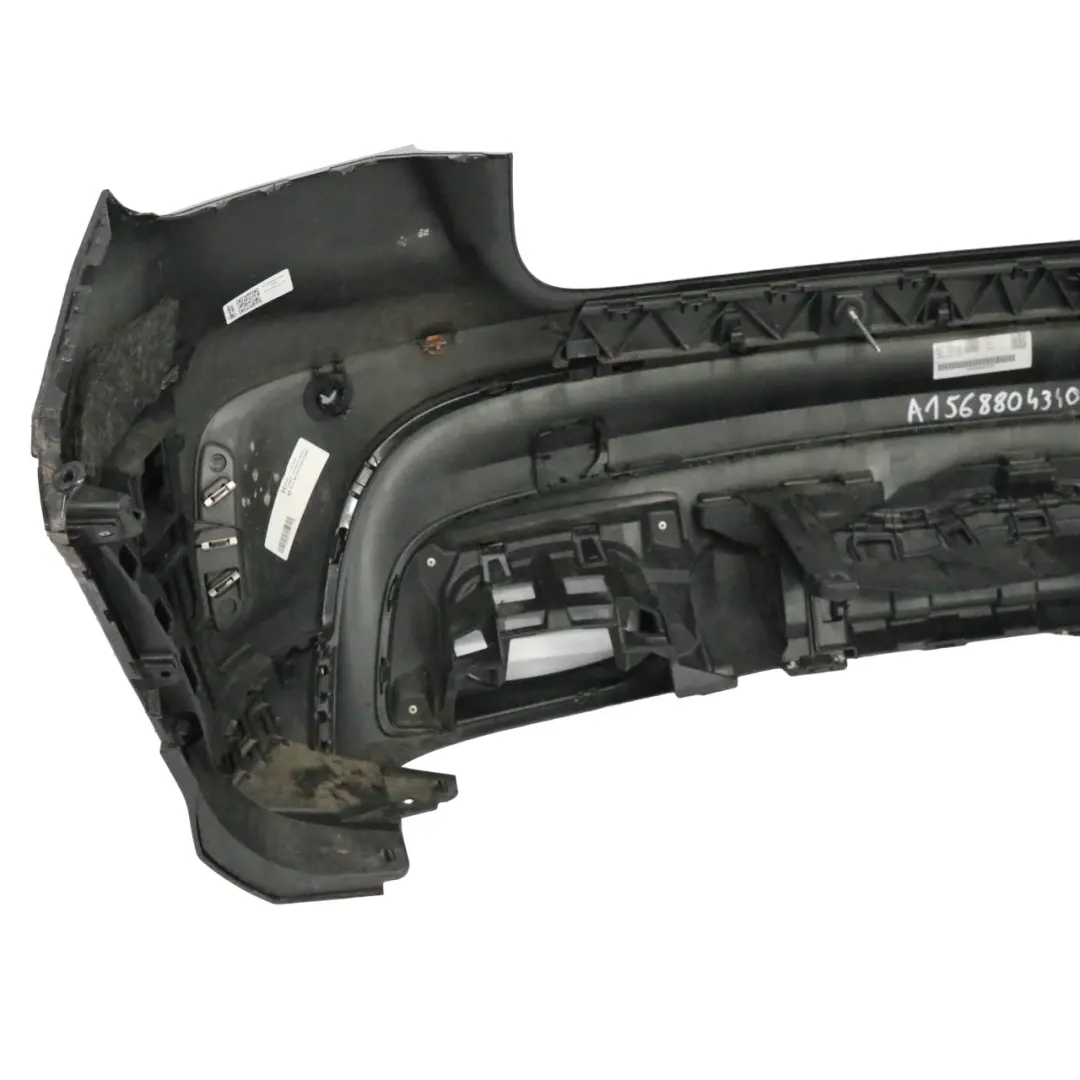 Bumper AMG Trim Panel Kosmos Cosmic Black Metallic - 191 to Mercedes X156 Rear with Part number A1568804340 Mercedes X156 Rear Bumper AMG Trim Panel Kosmos Cosmic Black Metallic - 191 - SKU A1568804340-KB1 - Part number A1568804340