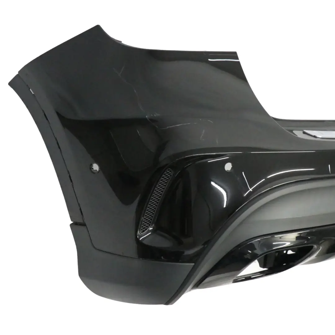 Bumper AMG Trim Panel Kosmos Cosmic Black Metallic - 191 to Mercedes X156 Rear with Part number A1568804340 Mercedes X156 Rear Bumper AMG Trim Panel Kosmos Cosmic Black Metallic - 191 - SKU A1568804340-KB1 - Part number A1568804340
