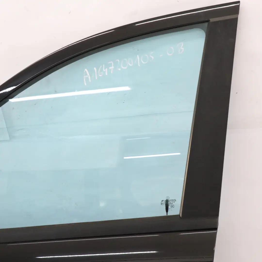Mercedes W164 Door Front Left N/S Obsidian Black Metallic - 197 - SKU A1647200105-OB - Part number A1647200105