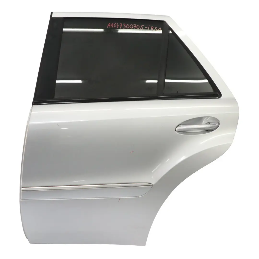 Door Rear Left N/S Iridium Silver Metallic - 775 to Mercedes ML W164 with Part number A1647300705 Mercedes ML W164 Door Rear Left N/S Iridium Silver Metallic - 775 - SKU A1647300705-IRS1 - Part number A1647300705