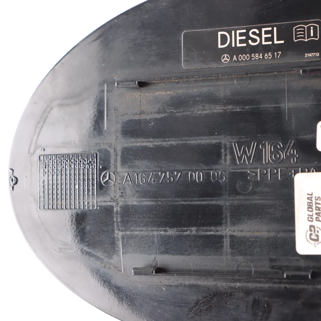 Mercedes ML W164 Fuel Filler Flap Cap Cover Obsidian Black - 197 - SKU A1647570006-OB - Part number A1647570006