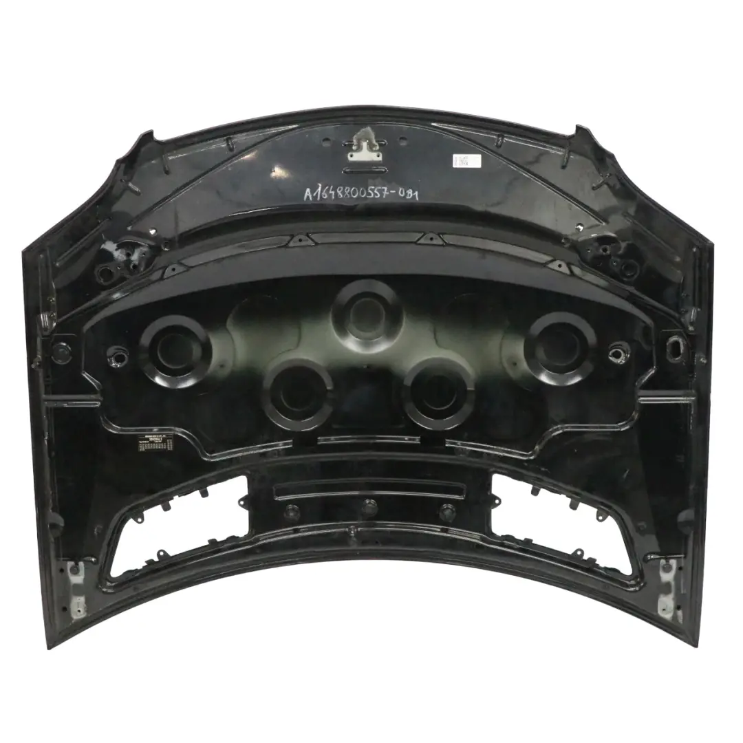 Hood Bonnet Trim Panel Obsidian Black Metallic - 197 to Mercedes ML W164 with Part number A1648800557 Mercedes ML W164 Hood Bonnet Trim Panel Obsidian Black Metallic - 197 - SKU A1648800557-OB1 - Part number A1648800557