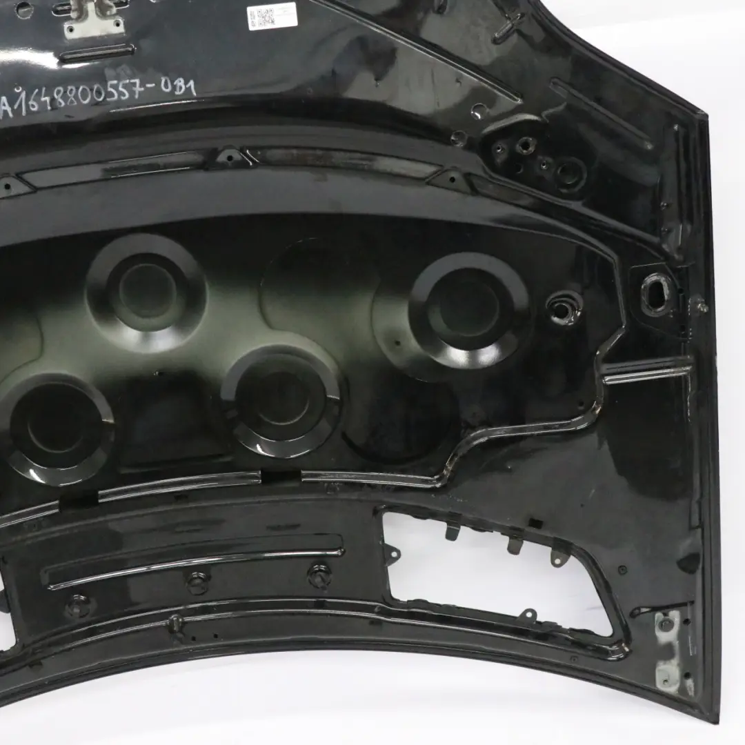 Hood Bonnet Trim Panel Obsidian Black Metallic - 197 to Mercedes ML W164 with Part number A1648800557 Mercedes ML W164 Hood Bonnet Trim Panel Obsidian Black Metallic - 197 - SKU A1648800557-OB1 - Part number A1648800557